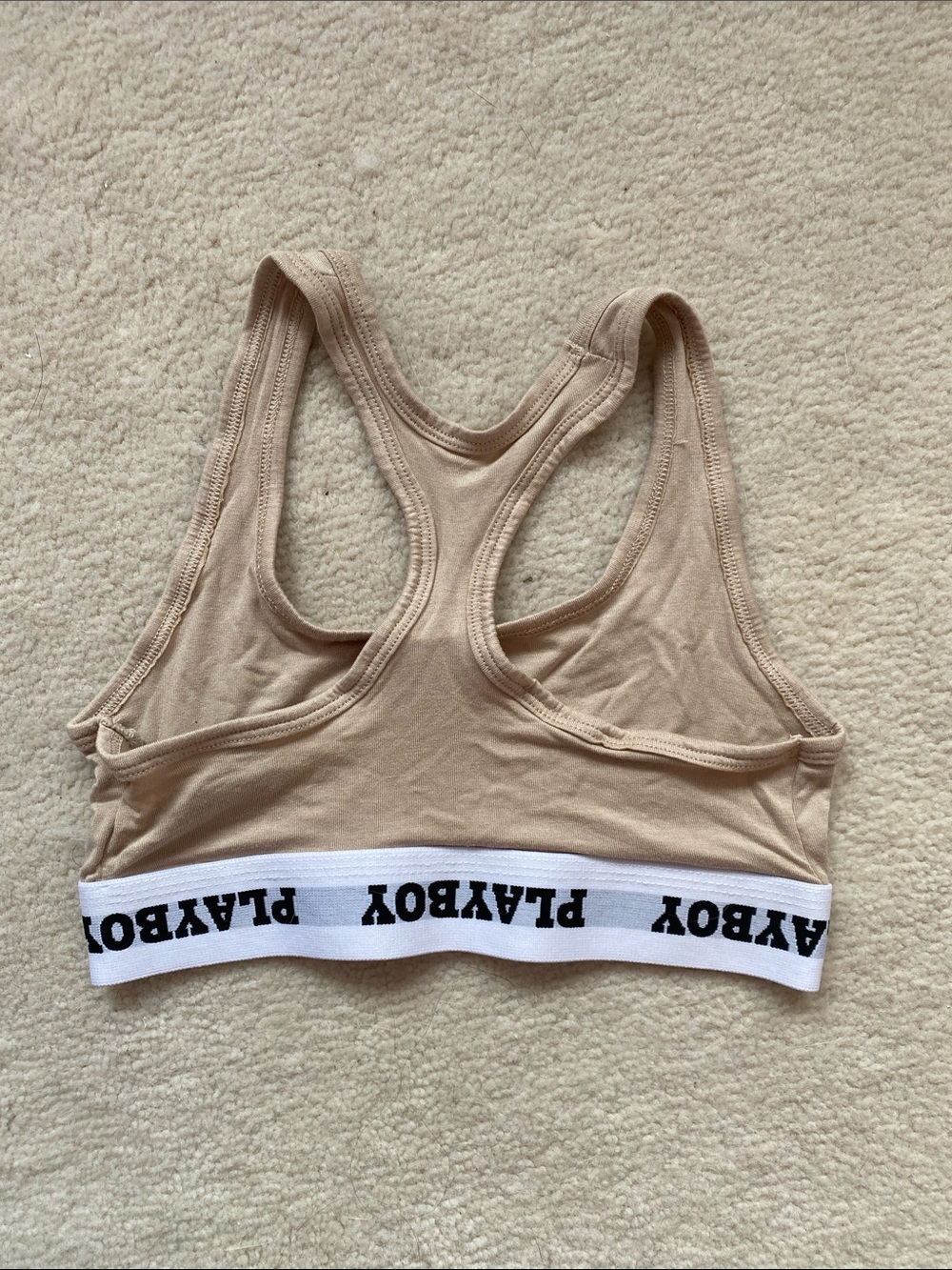 PLAYBOY Beige Racerback Bralette - Picture 2 of 3